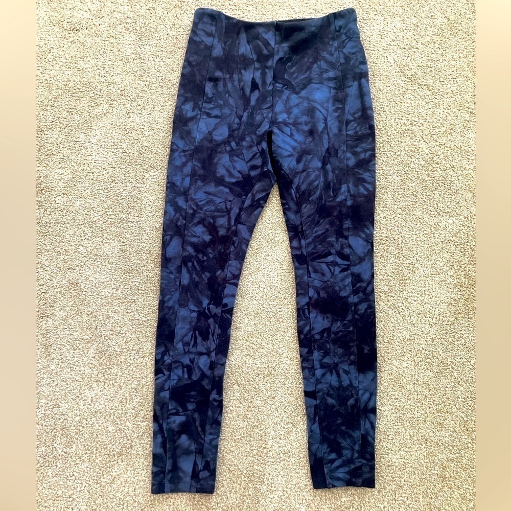 Lysse Blue Black Pull On Athletic Leggings Size‎ Small